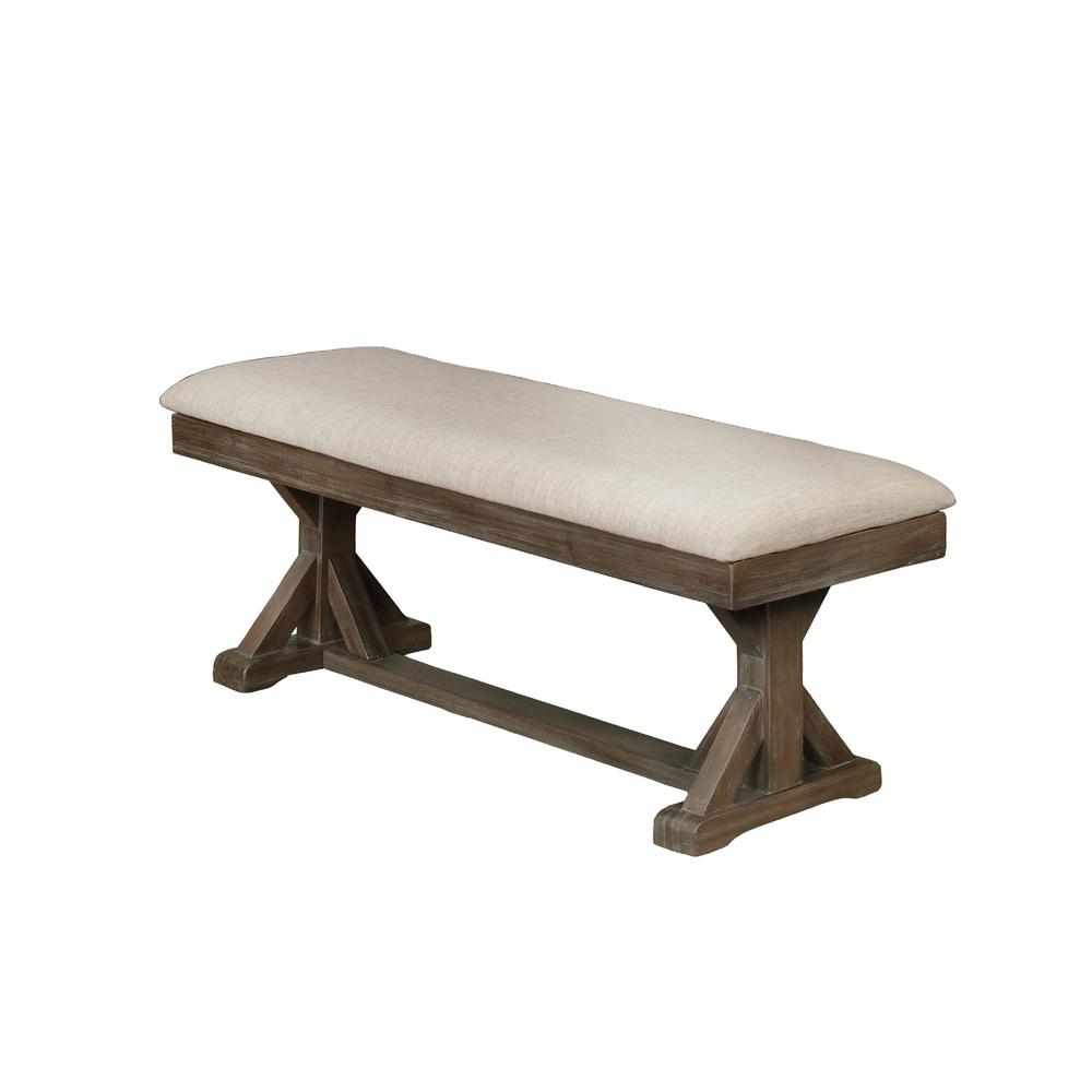 Upholstered Bench, Beige