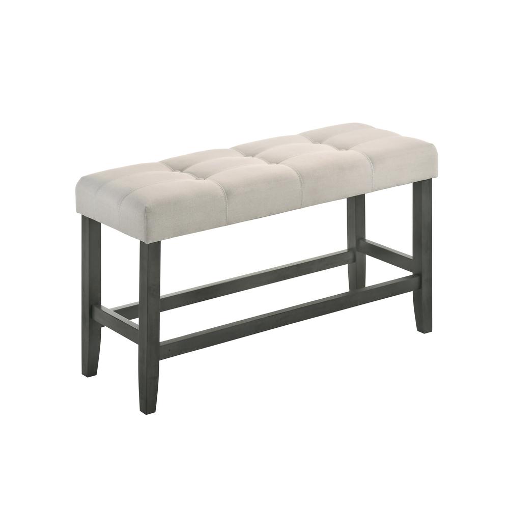 Upholstered Counter Height Bench with Footrest