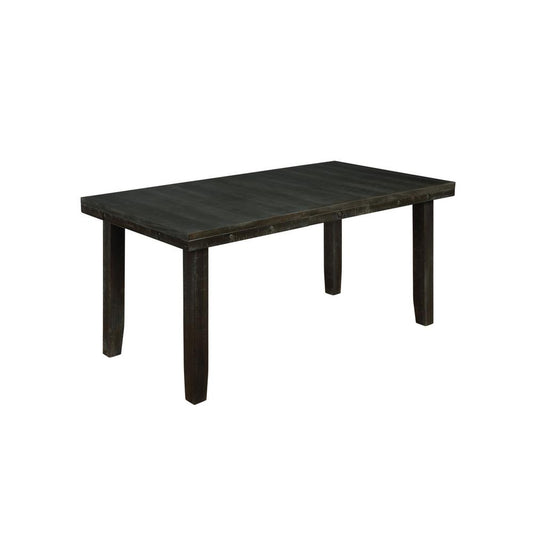 Classic Counter Height Extendable Dining Table w/Center 18" Leaf in Rustic Dark Oak Finish