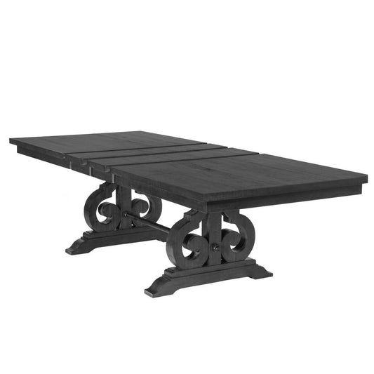 D88/D89 Solid Wood Dining Table with Leaf extension in Dark Gray