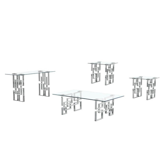 4pc coffee table set (1Coffee+2End+1console table)