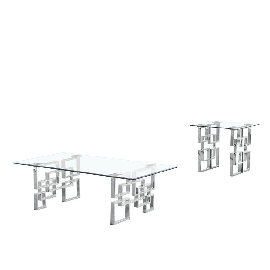 2pc coffee table set (1Coffee+1End table), Silver