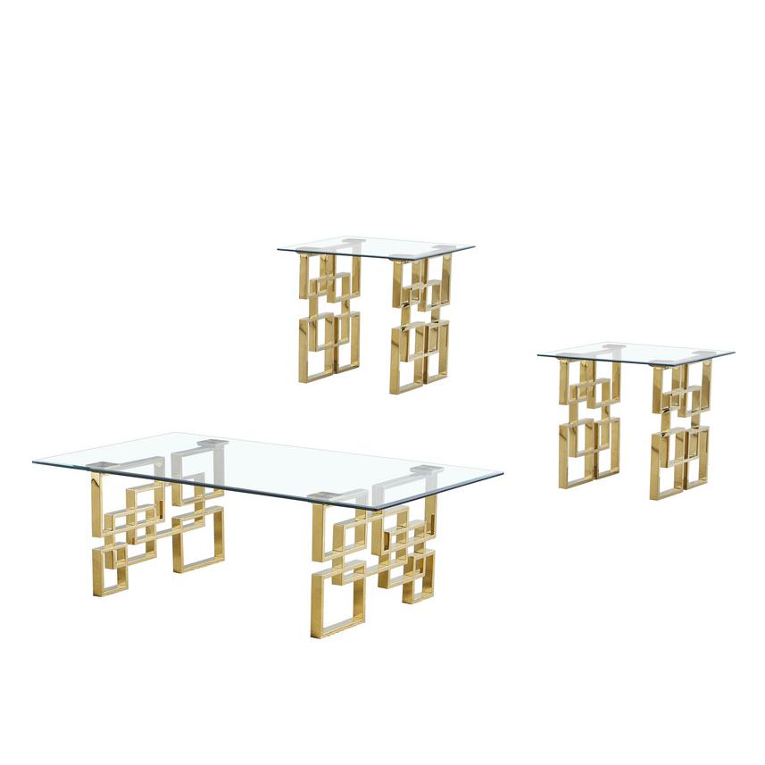 3pc Tempered glass coffee table set (1Coffee+2End tables)