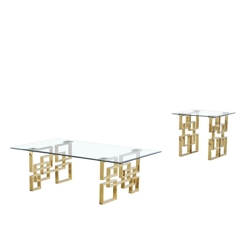 2pc Tempered glass coffee table set (1Coffee+1End table)