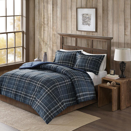 CozySpun Down Alternative Comforter Mini Set Navy 475