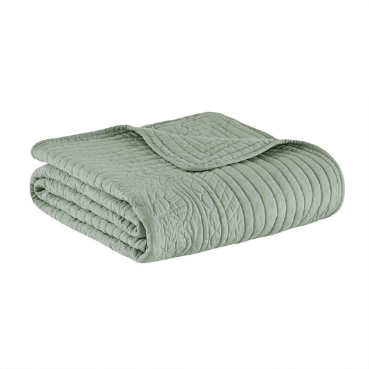 Microfiber Oversized Quilted Throw with Scalloped Edges,MP50-4301