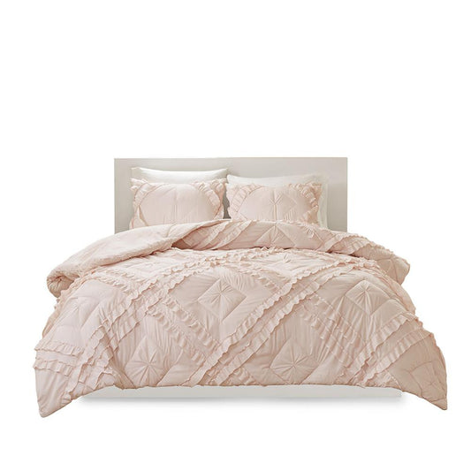 100% Polyester Coverlet Set With Ruffles,ID13-1638