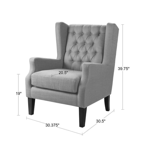 Maxwell Button Tufted Wing Chair,FPF18-0225