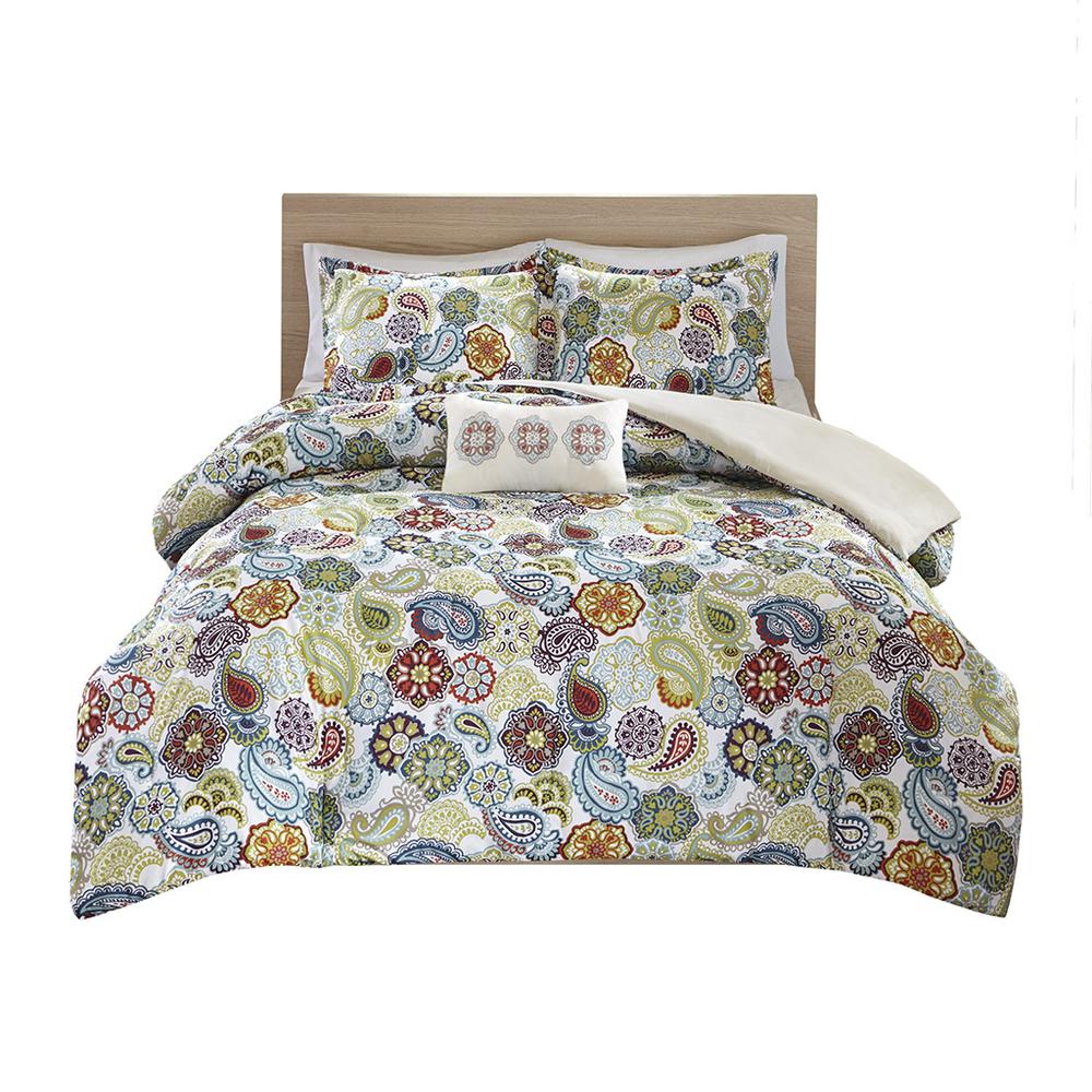 100% Polyester Micro Fiber Printed 4 Piece Comforter Set