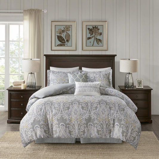 100% Cotton Sateen Printed 6pcs Comforter Set,HH10-1684