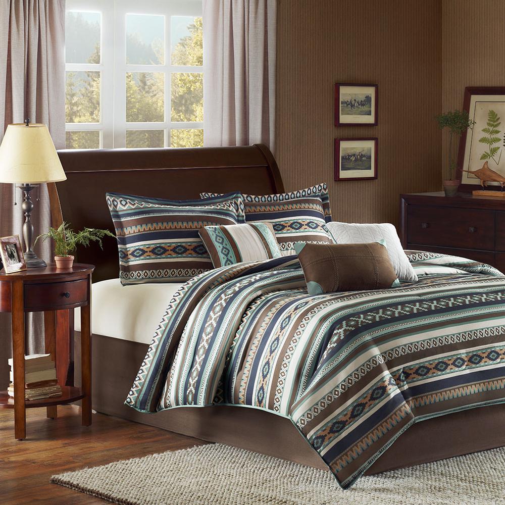 100% Polyester microfiber Printed 7pcs Comforter Set,MP10-526