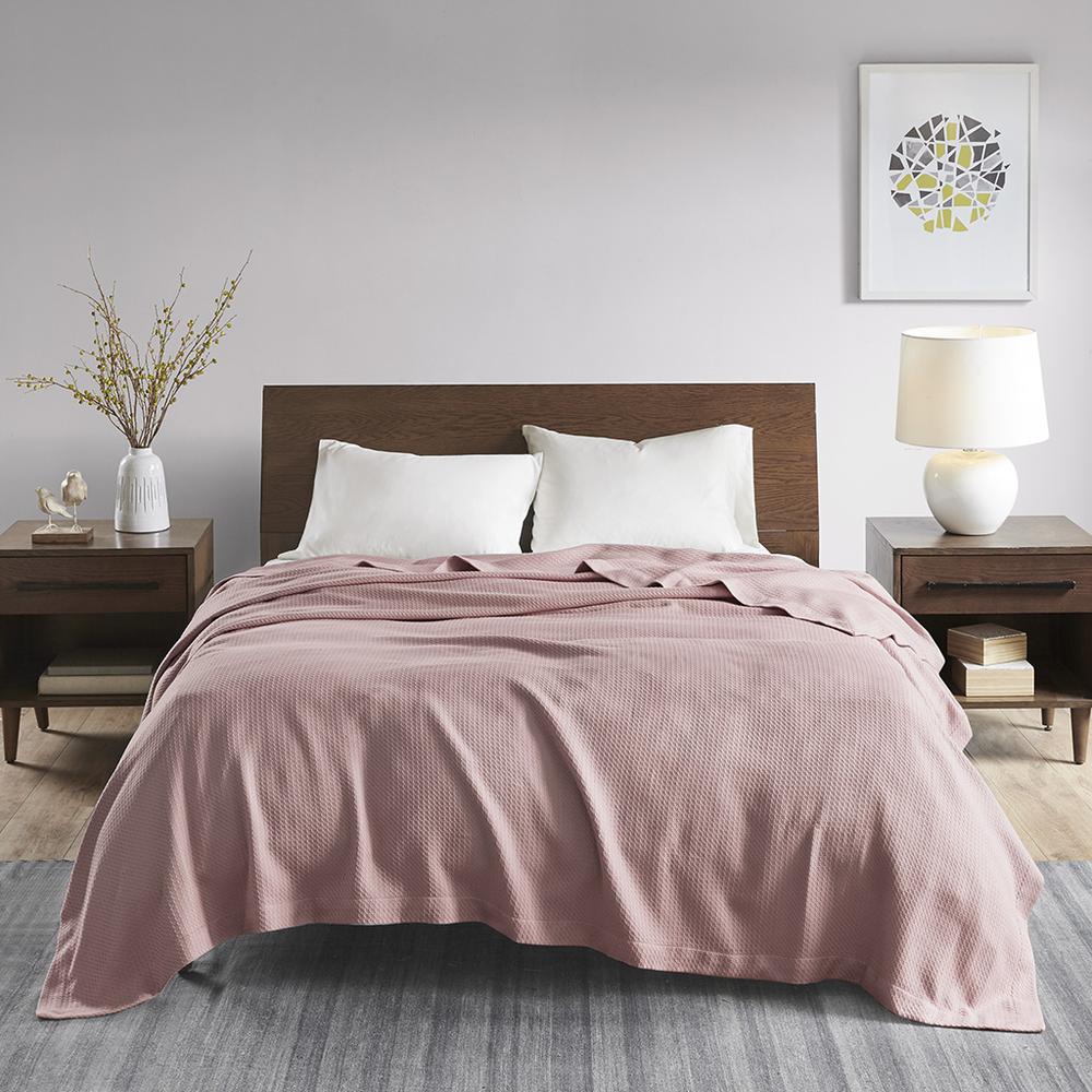 100% Certified Egyptian Cotton Blanket - Twin - Rose