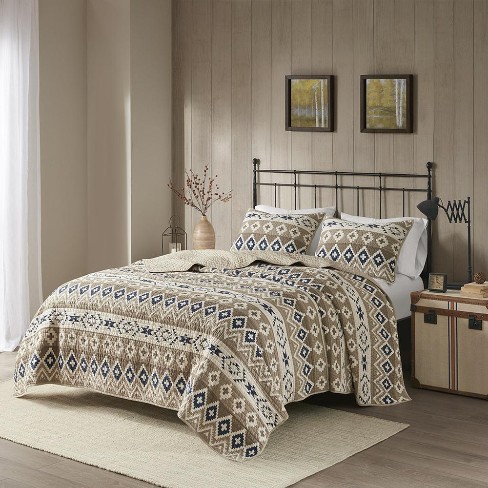 100% Cotton Quilt Mini Set in Tan