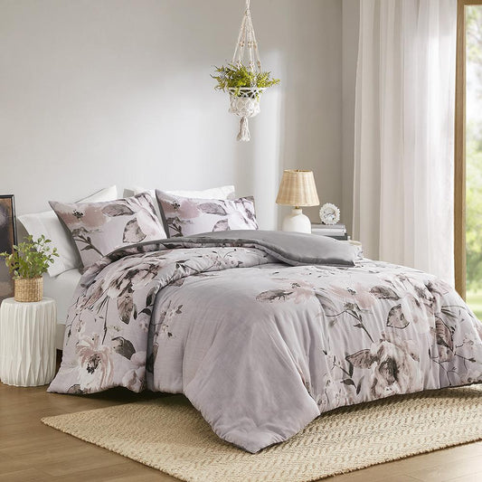 Neko 3 Piece Floral Printed Comforter Set