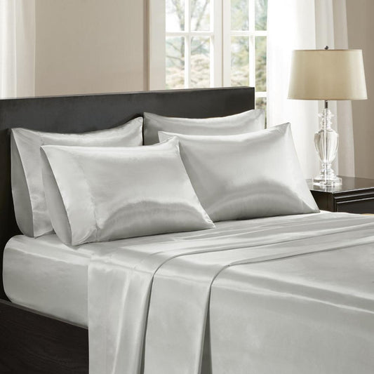 100% Polyester Satin 6pcs Sheet Set, MPE20-910