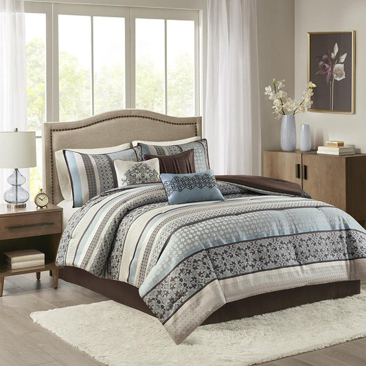 100% Polyester Jacquard 7pcs Comforter Set,MP10-695