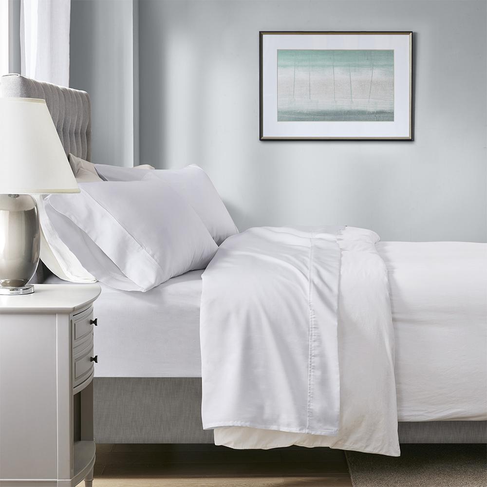 55% Cotton 45% Polyester Solid Antimicrobial Sheet Set W/ Heiq Temperature Regulating, BR20-1881