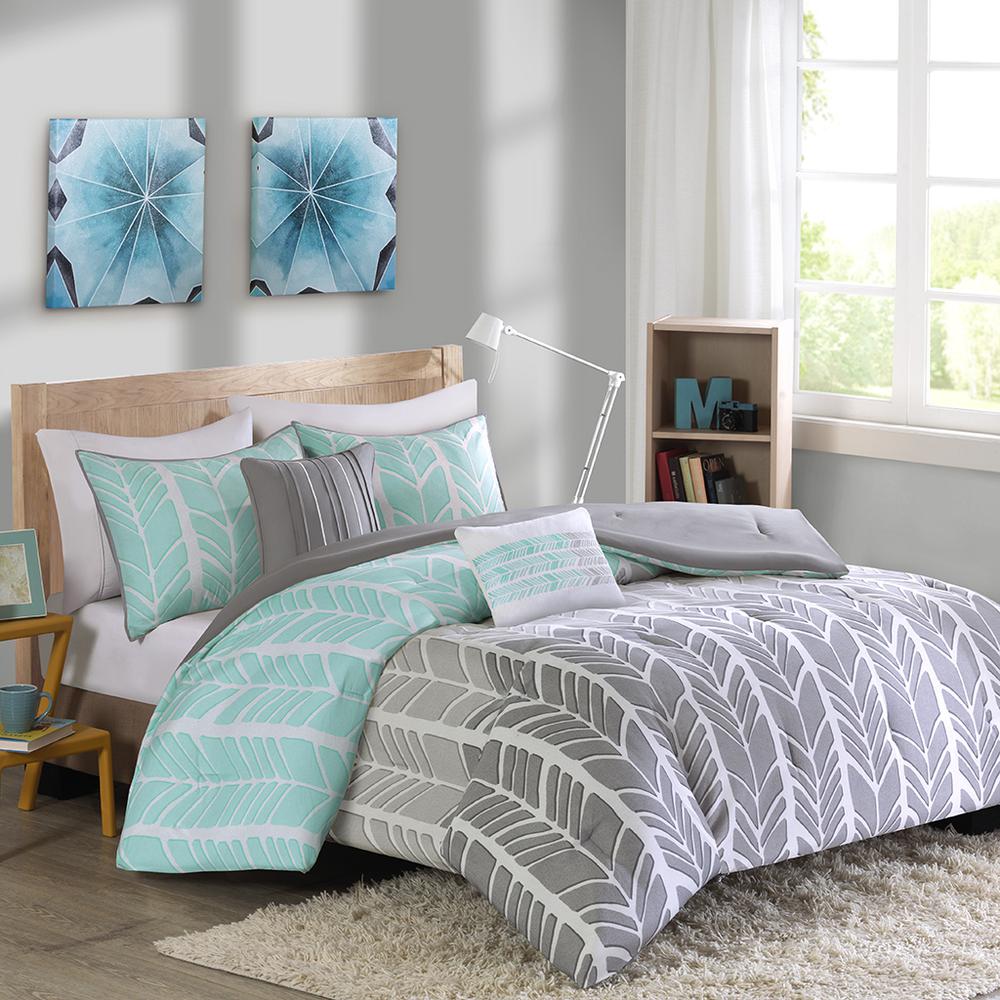 100% Polyester Microfiber Printed 5 Piece Comforter Set,ID10-748