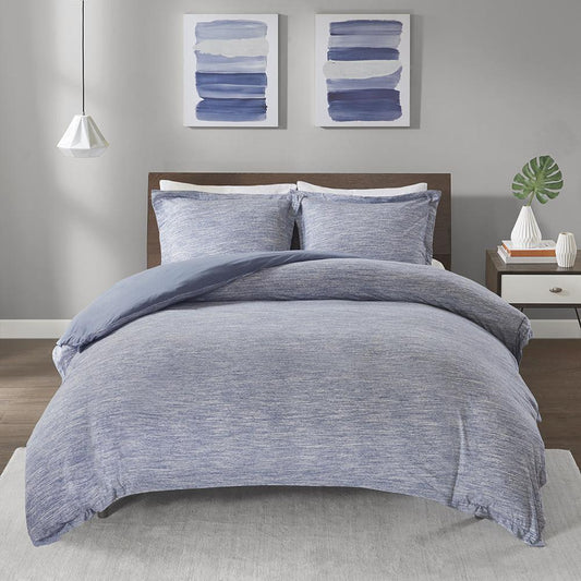 100% Cotton Space Dyed Jersey Knit Duvet Set,UH12-2220