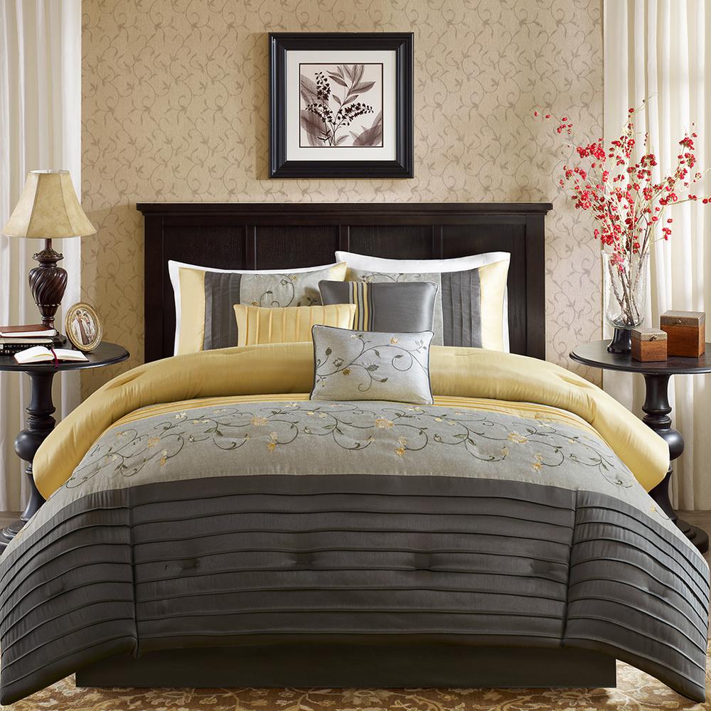 7 Piece Embroidered Comforter Set,MP10-4185