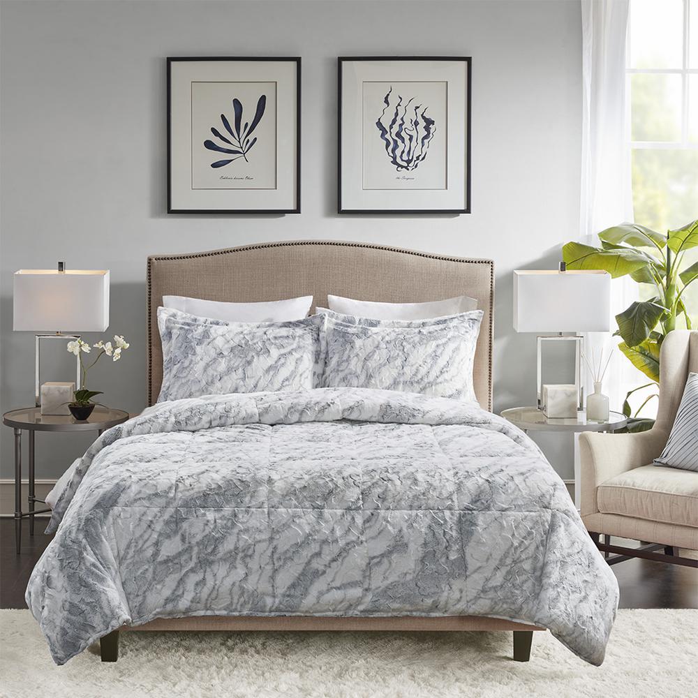 100% Polyester Marble Fur Comforter Set,MP10-6570