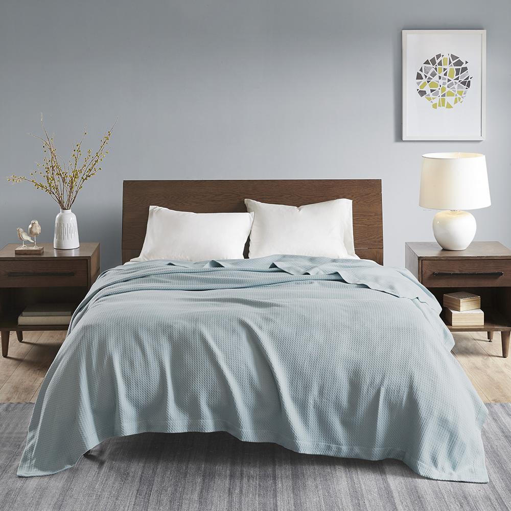 100% Certified Egyptian Cotton Blanket - King - Light Blue