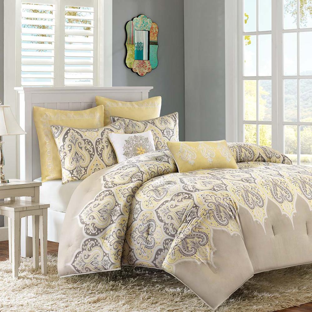 100% Cotton Sateen Printed 7pcs Comforter Set,MP10-1586