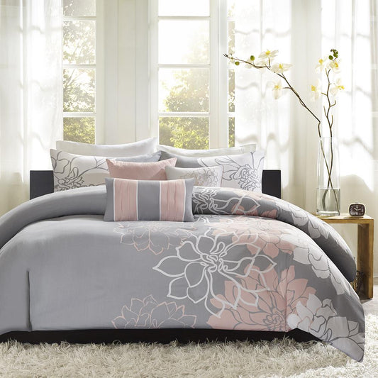 100% Cotton Sateen Printed 6pcs Duvet Cover Set,MP12-5674