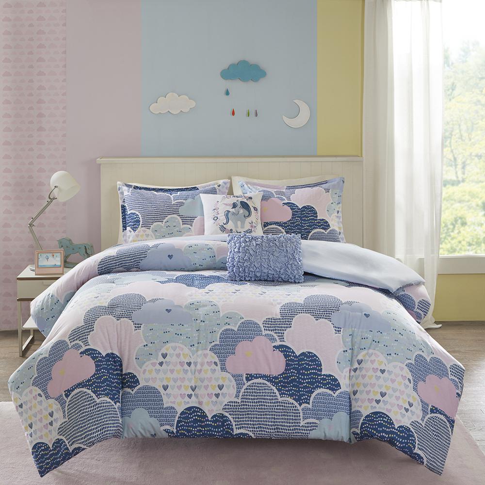 100% Cotton Soft Wash Printed Fabric Duvet Cover Set