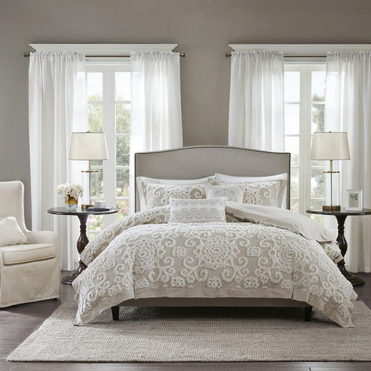 100% Cotton Tufted Embroidered Comforter Mini Set,HH10-1647