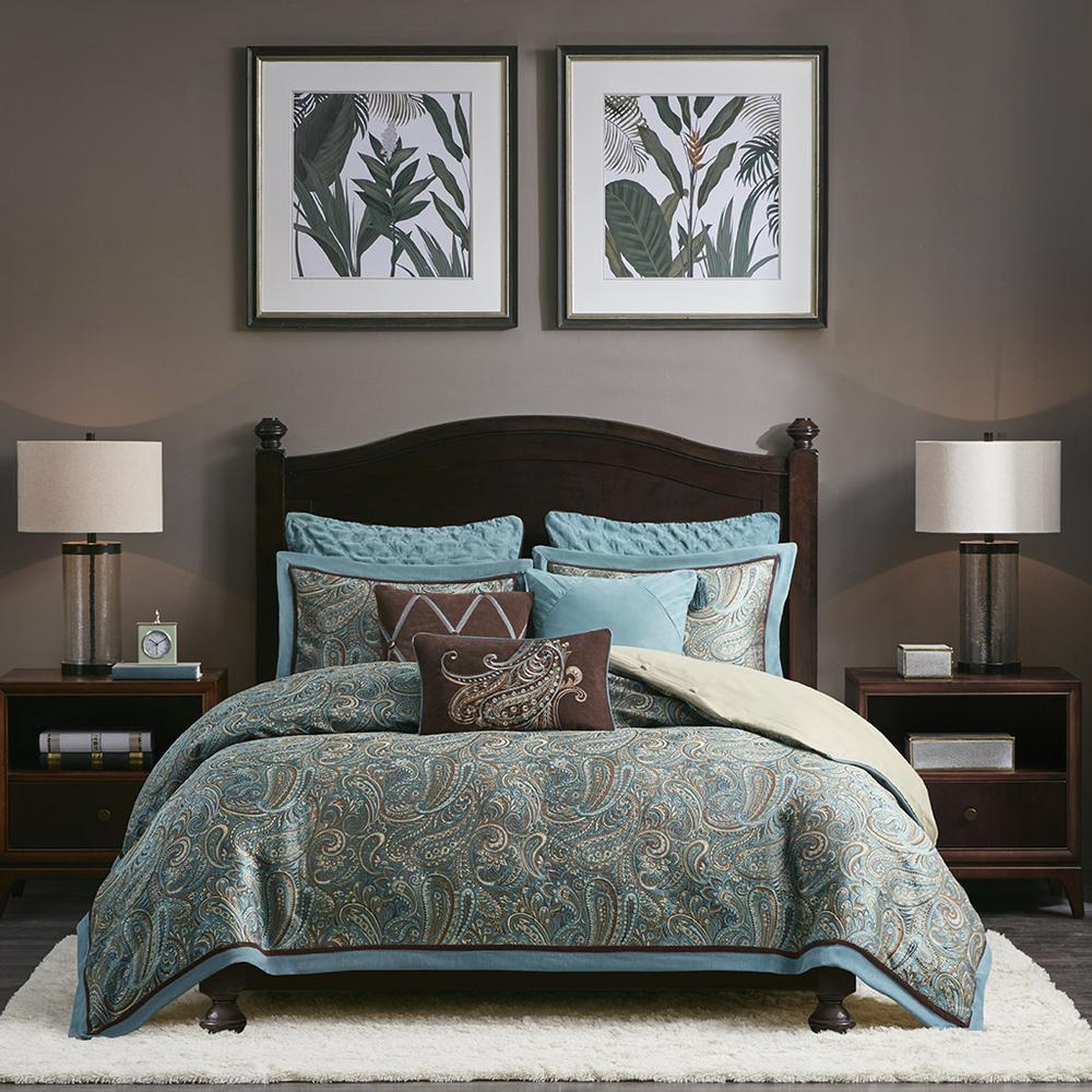 76% Polyester 24% Rayon Jacquard 9pcs Comforter Set