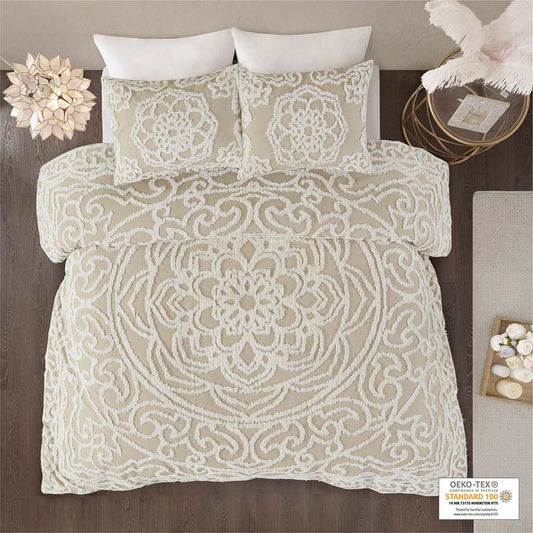 100% Cotton Tufted Duvet Cover Set, MP12-7116