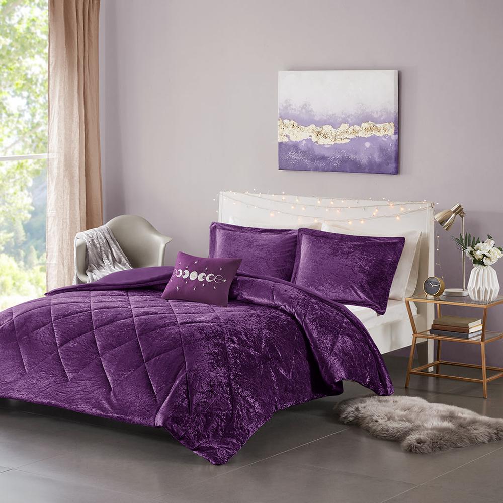 100% Polyester Crushed Velvet Duvet Cover Set 389