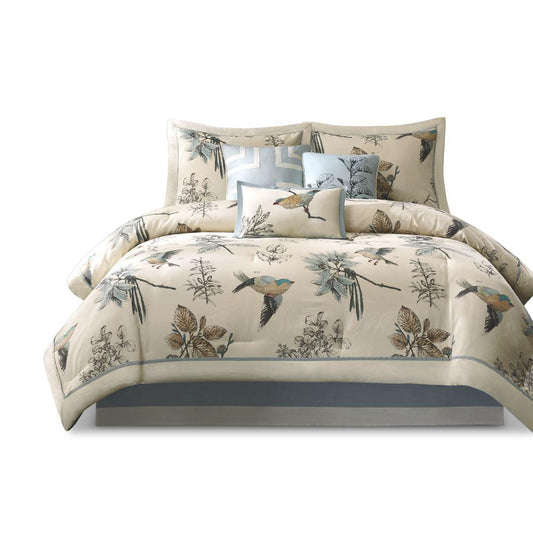 100% Cotton Twill Printed 7pcs Comforter Set,MP10-758