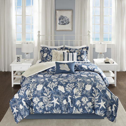 100% Cotton Sateen Printed 7pcs Comforter Set,MP10-5283