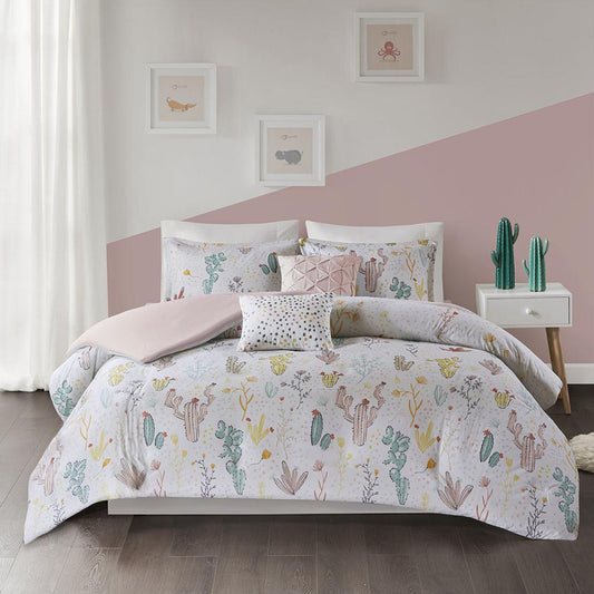 100% Cotton Printed 5pcs Duvet Cover Set,UHK12-0059