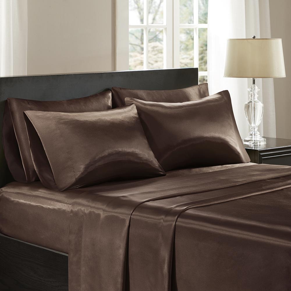 100% Polyester Satin Solid Sheet Set,SHET20-508