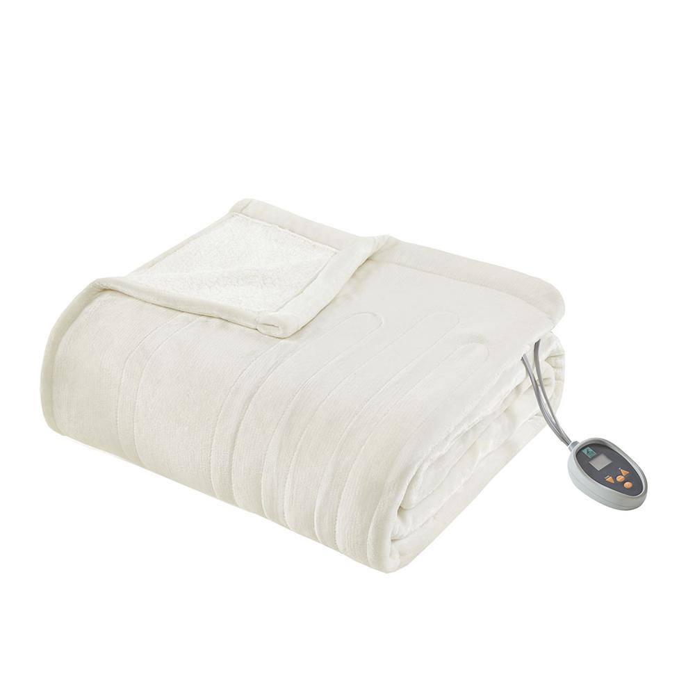 100% Polyester Solid Berber Heated Blanket with Bonus Automatic Timer,TN54-0194