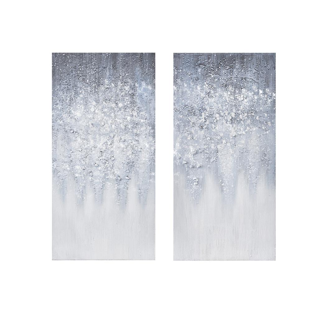 2PC/SET Heavy Textured Canvas with Glitter Embellishment