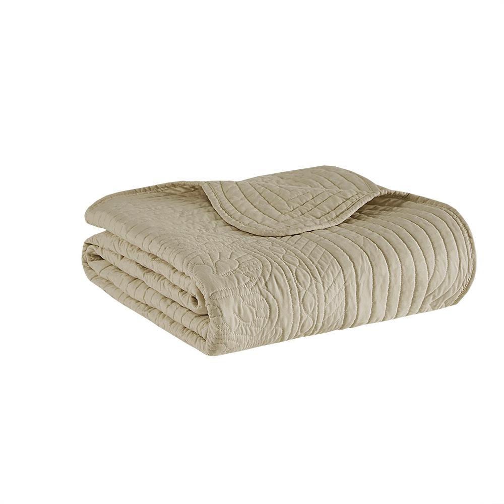 Microfiber Oversized Quilted Throw with Scalloped Edges,MP50-4302