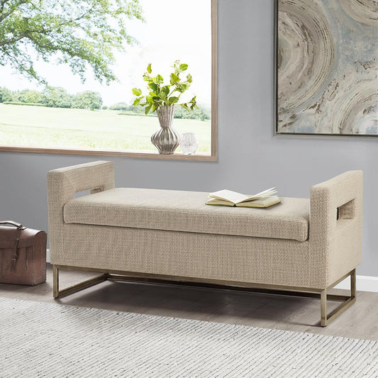 Crawford Storage Bench, Tan