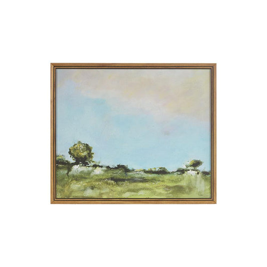 24X20 Framed Canvas 100% Gel Brush Stroke -  Across The Plains 2