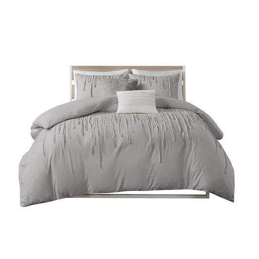 100% Enzyme Washed Cotton 5pcs Duvet Cover Set,UH12-2281