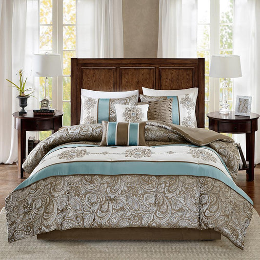 Jacquard 7 Piece Comforter Set,MP10-4322