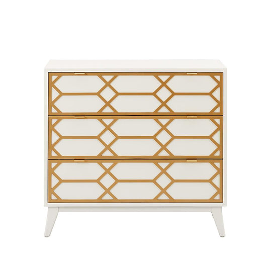 Gold Lattice Accent Chest