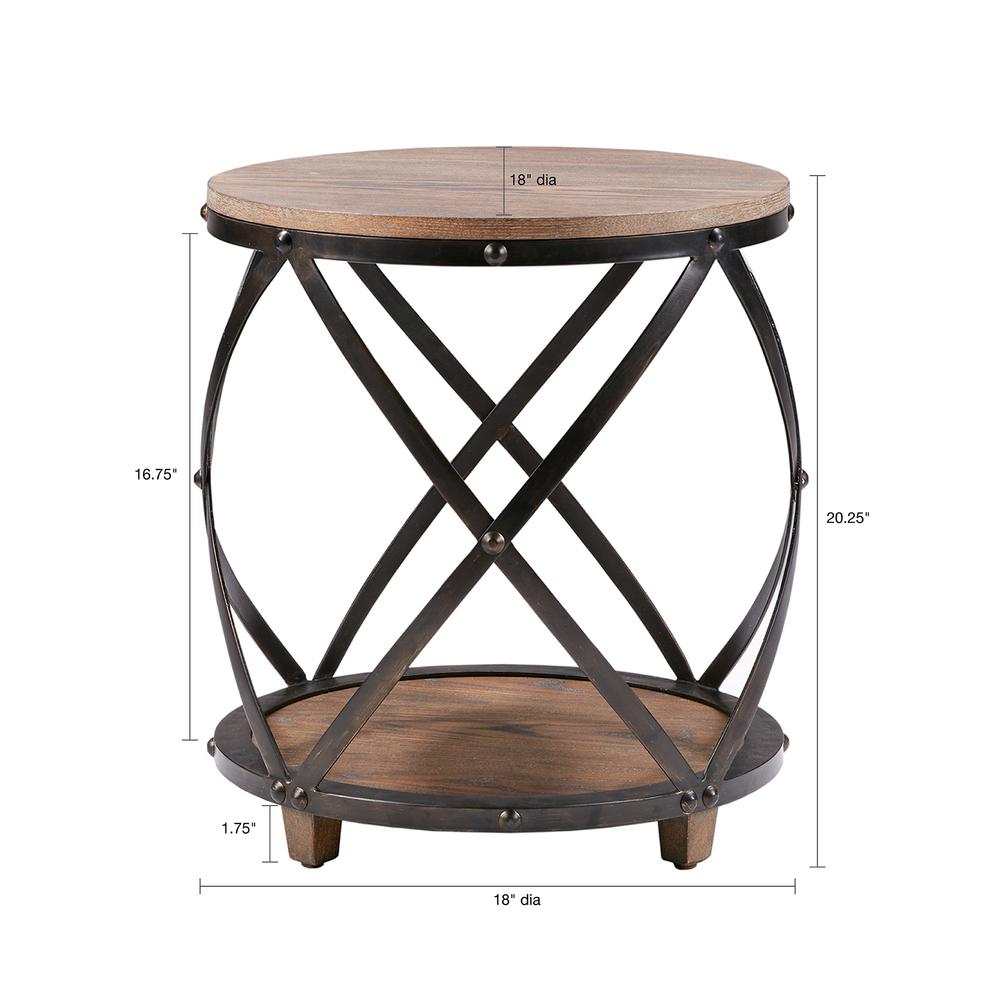 Cirque Bent Metal Accent Table