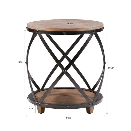 Cirque Bent Metal Accent Table