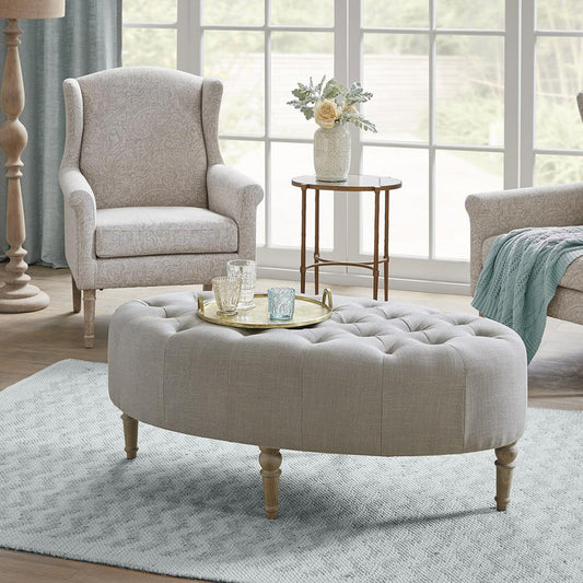 Clara Accent Ottoman, Gray