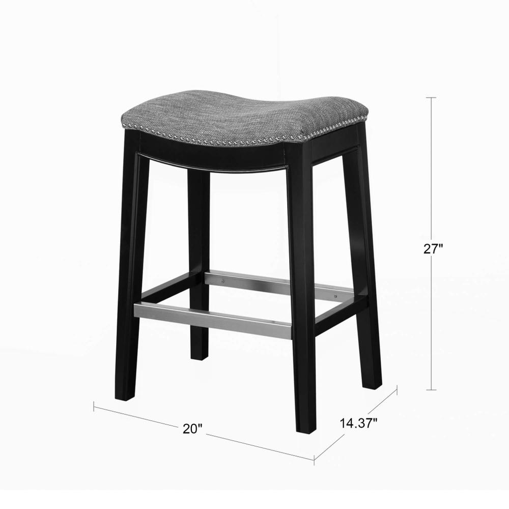 Belfast Saddle Counter Stool, Grey