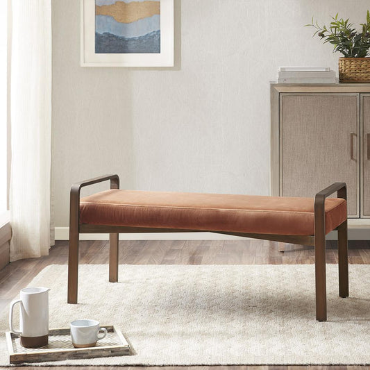 Richmond Accent Bench, Burnt Orange/Bronze